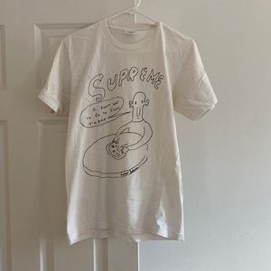 Supreme T-shirt, design by artist Daniel Johnson